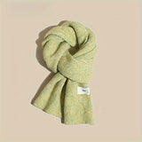 Soft And Cozy Scarf With Wool Blend, Elegant Knit Design, Warm And Windproof, Perfect For Evening Outing