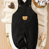 Baby Boy's Overalls Cotton Blend Non-Stretch Solid Color Casual For Spring/Fall