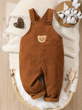 Baby Boy's Overalls Cotton Blend Non-Stretch Solid Color Casual For Spring/Fall