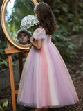 Girls Princess Dress - Exquisite Formal Design with Sparkling Sequins, Fluffy Puff Sleeves, and Fit-and-Flare Silhouette - Perfect for Little Princesses, Birthday Celebrations, and Show-Stopping Piano Performances