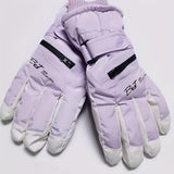 Outdoor Ski Sport Down Gloves Elastic Knit Cuff Zipper Gloves Autumn Winter Thick Warm Coldproof Non-slip Gloves