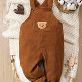 Baby Boy's Overalls Cotton Blend Non-Stretch Solid Color Casual For Spring/Fall