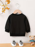 Baby Boy Christmas Cute Cartoon Graphic Sweatshirt, Kid's Party Casual Clothes