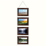 1pc Rustic Multi-Photo Wall Frame - Displays 4 Pictures, Charming Home & Art Decor, Ideal for Birthday & Party Celebrations