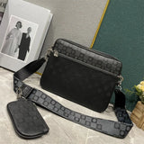 New Fashion Designer bag men Trio Messenger bag high quality Crossbody bags Women for classic brown luxury tote bags wallet embossed Leather shoulder bags