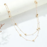 new pearl love multi-level necklace small fresh Korean style