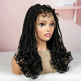 Premium Anytimewig - Luxurious 9x6 Lace Front Braided Wig - Mid-Length, Ultra-Breathable, Versatile Style for Fashion-Conscious Women