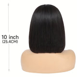 Straight Bob Wig Human Hair 13x4 HD Transparent Lace Front Wigs Human Hair 12 Inch 150% Short Bob Wigs for Women Glueless Bob Lace Front Wigs Human Hair Pre Plucked Natural Color