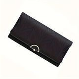 Simple Solid Color Long Wallet, Casual All-Match Card Coin Purse, Portable Clutch Bag