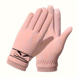 Winter Warmth Touch Screen Gloves - Windproof, Thickened, Elegant, Fashionable, and Functional Cycling Driving Gloves for Women - Perfect for Cold Weather Sports and Outdoor Activities