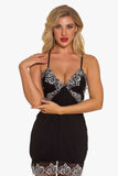 lovefery Lace Night Dress Lingerie Deep V Nightgown