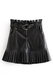 PU Mini Skirt With Belt