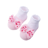 1 Pair Of Baby's Cotton Blend Fashion Cute Pattern Low-cut Socks, Comfy Breathable Princess Style Thin Socks For Spring And Summer