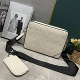 New Fashion Designer bag men Trio Messenger bag high quality Crossbody bags Women for classic brown luxury tote bags wallet embossed Leather shoulder bags