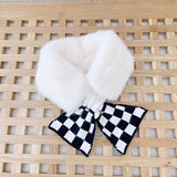 1pc Trendy Cute Children's Polka Dot Plush Scarf For Fall/Winter