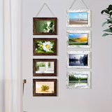 1pc Rustic Multi-Photo Wall Frame - Displays 4 Pictures, Charming Home & Art Decor, Ideal for Birthday & Party Celebrations