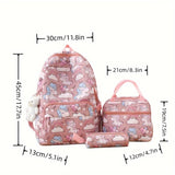 New 3-piece Lightweight School Backpack For Male And Female Students, Laptop Bag, Travel And Leisure Minimalist Bag, Cute Unicorn Backpack For College And High School, Teenage Girl And Boy Backpack