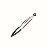 1pc Stainless Steel Food Tongs, Mini Kitchen Utensil, Nylon Grip, Easy Camping & BBQ Cooking Pliers, Self-Service Buffet Kitchen Tool, Outdoor Cookware, All-Season Use