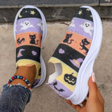 lovefery - Purple Casual Sportswear Daily Patchwork Printing Round Comfortable Out Door Shoes