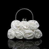 Floral Elegance Clutch - Metal Kiss Lock Handle - Roomy Interior - Perfect for Special Occasions