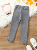 Versatile 95% Cotton Bunny Decor Leggings For Girls Spring Fall Outdoor Gift