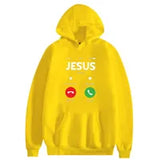 Womens Hoodies Sweatshirts Custom Name Hooded Sweater Funny Jesus Calling Accept Decline Interesting Design Printed Cotton Women Long Sleeves Streetwear 221124