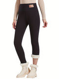 Winter Essential: Cozy Fleece-Lined High-Waisted Leggings - Perfect for Women's Active Lifestyle