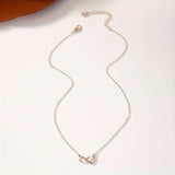 Luxury Exquisite Shiny Rhinestone Infinity Pendant Chain Necklace Neck Jewelry Gift