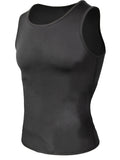 Men's Compression Sauna Vest Tank Top - Shirts for Workouts, Gym, and Fitness Training with Waist Trimming and Sweat-Boosting Technology