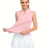 Womens Polo Golf Shirt - Breathable Sleeveless Design, Ultra Quick-Dry, Super Lightweight - Perfect for Casual Tennis and Golf Enthusiasts, Versatile Vest Top Style