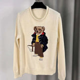 Women Sweaters Cartoon Rl Bear Women Winter Clothing Fashion Long Sleeve Knitted Pullover Cotton Wool Cotton Soft KOQ6