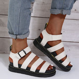 lovefery - White Casual Patchwork Solid Color Round Comfortable Out Door Shoes