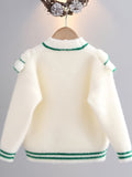 Cozy Mink Plush Girls Sweater - Soft, Thick, and Warm with Ruffle Trim, Long Sleeve, and Knit Pullover Design for Autumn and Winter - Perfect for Casual Daily Wear