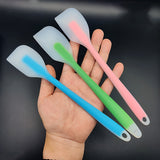 3pcs, Silicone Spatula, Silicone Spatula Scraper, Mini Silicone Spatula, Jam Spatula, High Temperature Resistant Cream Spatula, Stirring And Baking Tool, Kitchen Utensils, Apartment Essentials