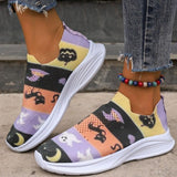 lovefery - Purple Casual Sportswear Daily Patchwork Printing Round Comfortable Out Door Shoes