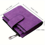 Foldable Short Wallet, Multi Card Slots Coin Purse, Trendy PU Leather Money Clip