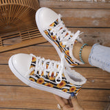 lovefery - Halloween Yellow Casual Daily Patchwork Printing Round Comfortable Shoes