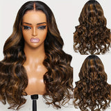 UNICE Bye Bye Knots Pre Everything Glueless Wig Balayage Brown 7x5 Lace Front Wigs Human Hair Body Wave Pre Plucked Pre Cut Bleached Knots Ready to Go Human Hair Wig