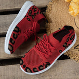 lovefery - Red Casual Sportswear Daily Patchwork Frenulum Round Comfortable Shoes