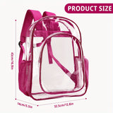 1pc Transparent Fashion Backpack - Breathable Mesh Pouch, Large Spacious Design, Sleek & Casual Style - Perfect for School, Work or Travel