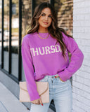 Thursday In Lilac Knit Sweater