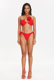 lovefery Eamon Flower Crossed Halter Bikini Set