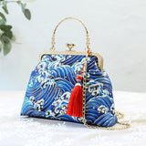 LoveFery - Fashion Vintage Fringe Bag Small Shell Bags Chain Women Shoulder Crossbody Bag Crane Flying Women's Handbags Purses