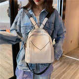 lovefery - Fashion Women Leather Backpack Small PU School Bag Backpack for Teenager Girls Rucksack Vintage Shoulder Bags Mochila Feminina