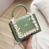 LoveFery - Vintage Flower Lace Handbags Women's Crossbody Bags Fashion Gold Chain Ladies Messenger Bag Evening Clutch Female Purses