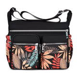 LoveFery - Women&#39;s Crossbody Bag Waterproof Nylon Flower Shoulder Messenger Bags Casual Top-handle Ladies Handbag Travel Tote