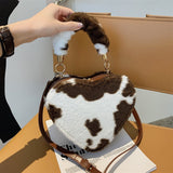 LoveFery - Brand Heart Tote Bag For Women Stone Pattern PU Leather Crossbody Bags Female Small Shoulder Bags Cute Purse Handbags