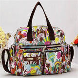 LoveFery - Ladies Messenger Bag Casual Handbag Shoulder Large Capacity Waterproof Tote Bag Flower Printed Bags Outdoor Picnic Bag For Women