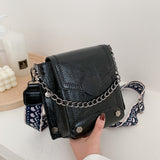 LoveFery - New Women&#39;s Handbag PU Leather Quality Messenger Crossbody Bag Retro Heart-Shaped Lock Women&#39;s Bag Shoulder Bag