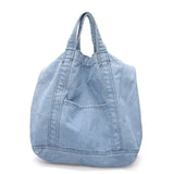 lovefery - New Denim Bag Neutral And Women Canvas Bag Large Shopping Bag Art Student Bag Unisex Shoulder Bag